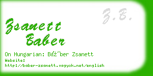 zsanett baber business card